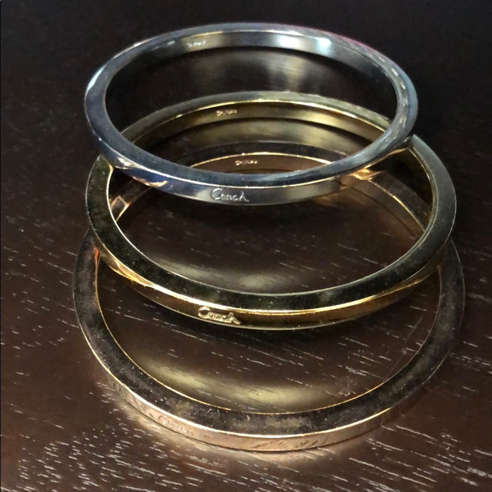 AUTHENTIC COACH TRICOLOR BANGLES